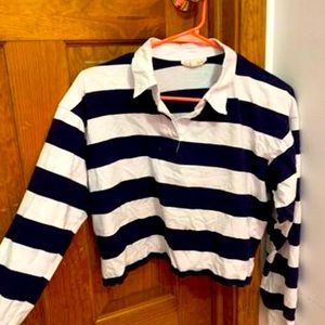 Striped Collared Top